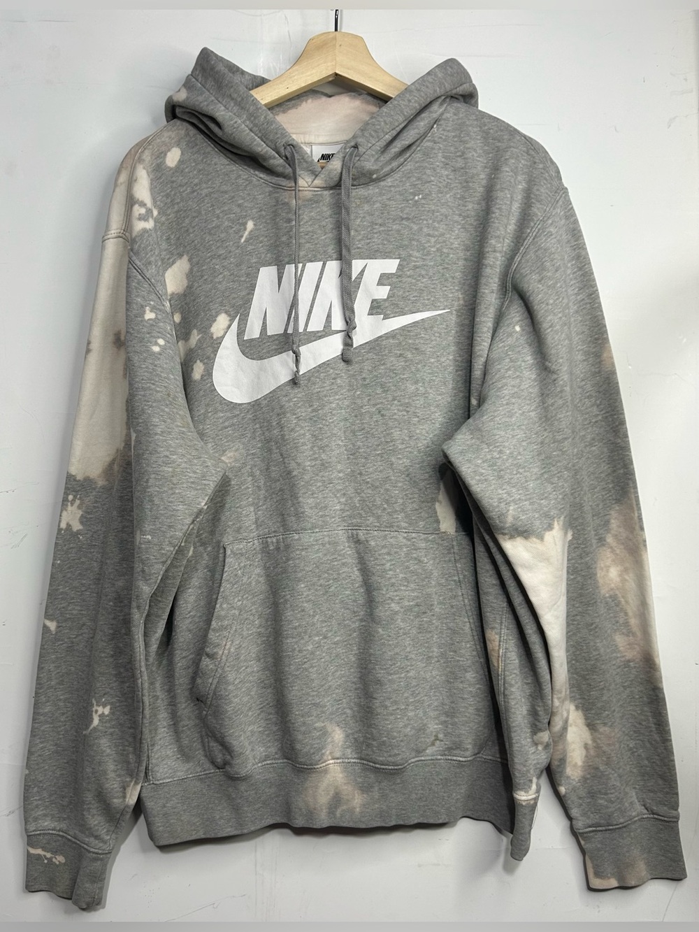 5 for‎ $25🔥Nike Bleach Dyed Grey Hoodie Sweatshirt Tall Large